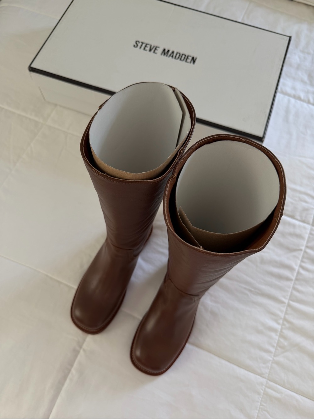 Brand New- Steve Madden Riggs Boot in Rust Leather Brown 👢🤎 - Picture 5 of 13